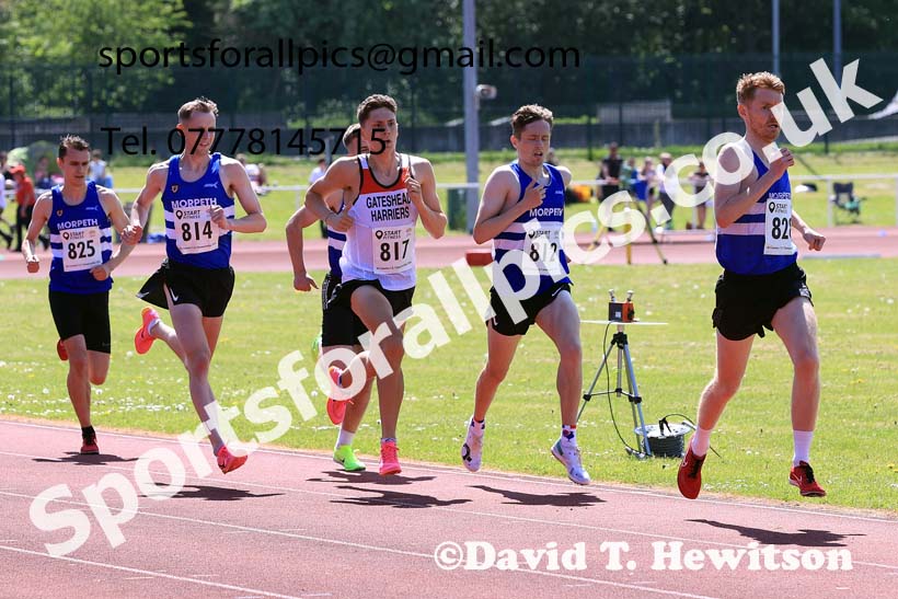 Mens Senior 1500 metres, 2024 North Eastern Track and Field Champs., Middlesbrough.  Photo: David T. Hewitson/Sports for All Pics